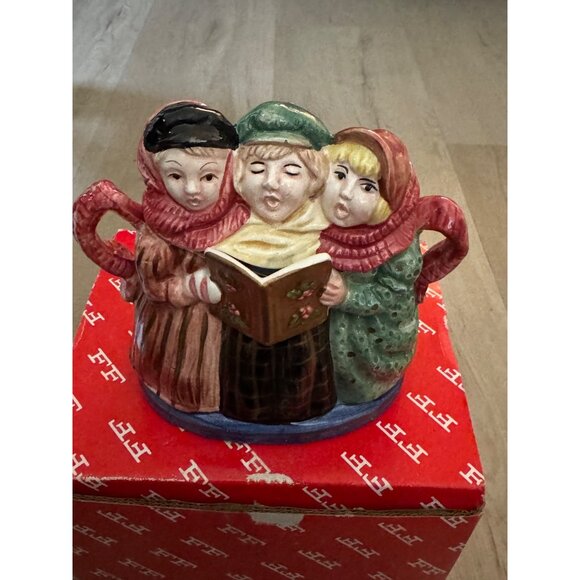 Fitz & Floyd Christmas Carol Sugar Creamer With Spoon - Picture 1 of 11